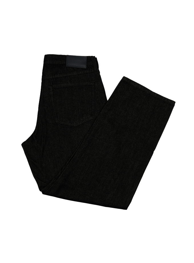 Solid Black Premium Baggy Jeans