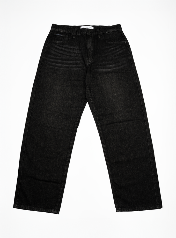 Black Straight-Fit Denim Pant