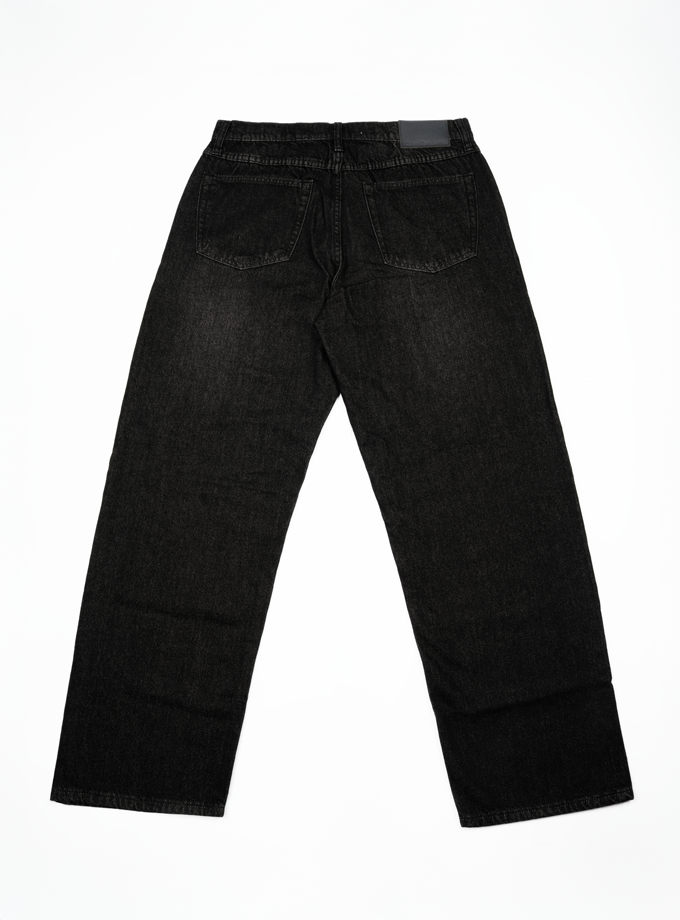 Black Straight-Fit Denim Pant