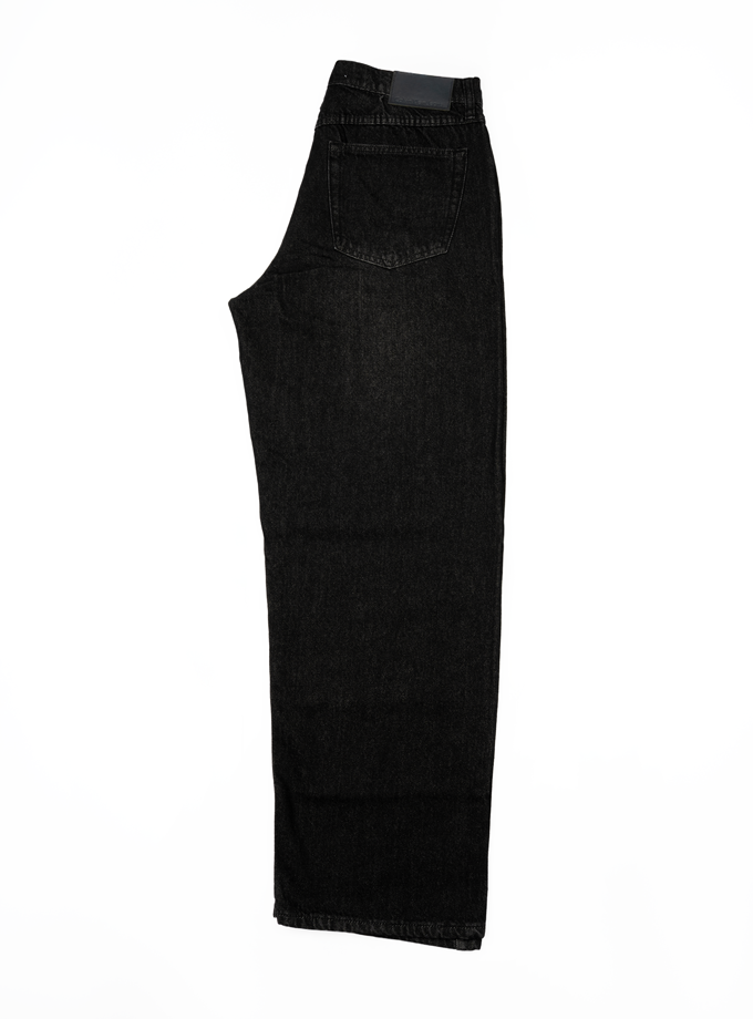 Black Straight-Fit Denim Pant