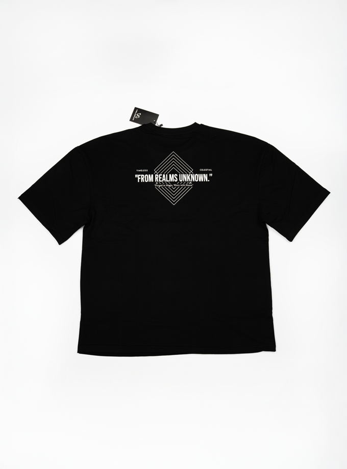 Intro Merch Black Drop Shoulder