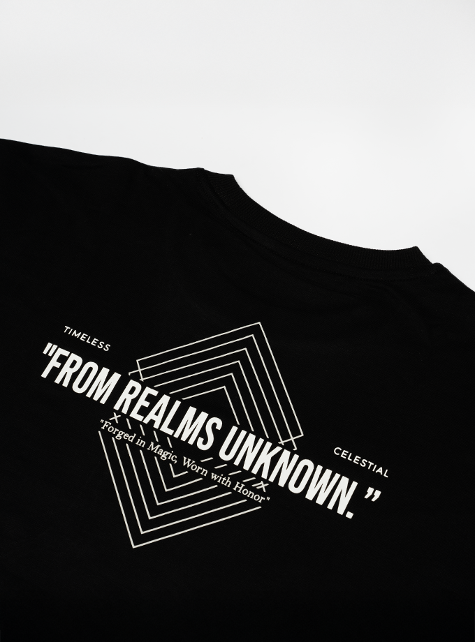 Intro Merch Black Drop Shoulder