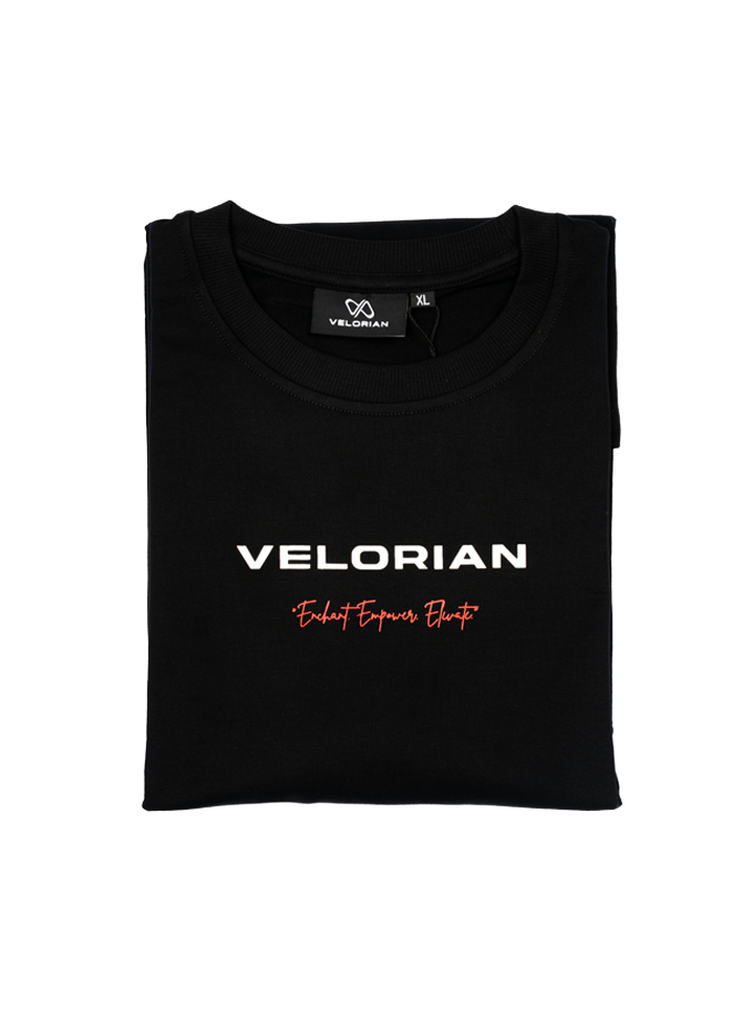 Intro Merch Black Drop Shoulder